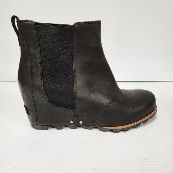 Sorel Women's Lea Wedge Black/Quarry High Top Boot 11 - Picture 6 of 15